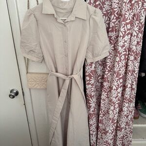 Classy button down maxi dress